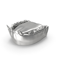 Silver Animal Mouth Lower Jaw With Tongue PNG & PSD Images