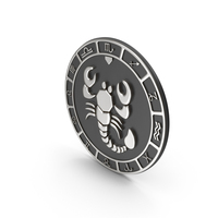SCORPIO ZODIAC SYMBOL SILVER PNG & PSD Images