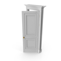 Classic Door Wood White Open PNG & PSD Images