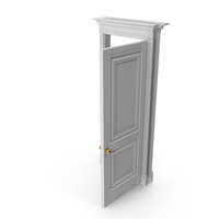 Classic Door Wood White Open PNG & PSD Images