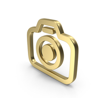 Camera Logo Shape Gold PNG & PSD Images