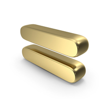 Equal To Mathematical Sign Symbol Gold PNG & PSD Images