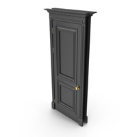Classic Door Wood Anthracite Gray PNG & PSD Images