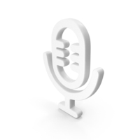 Mic Shape Logo White PNG & PSD Images