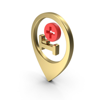 Location Hospital With Beds Available Shape Gold PNG & PSD Images