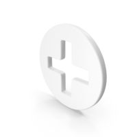 White Round Medical Cross Symbol PNG & PSD Images