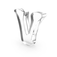 Glass Letter V PNG & PSD Images