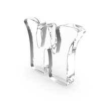 Glass Letter W PNG & PSD Images