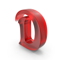 Colored Glass Matte Letter D PNG & PSD Images