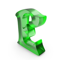 Colored Glass Matte Letter E PNG & PSD Images