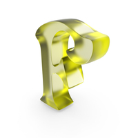 Colored Glass Matte Letter F PNG & PSD Images