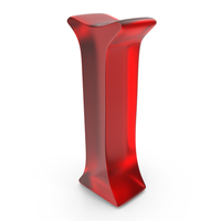 Red Glass Matte Letter I PNG & PSD Images