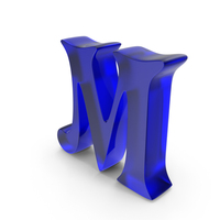 Colored Glass Matte Letter M PNG & PSD Images