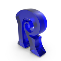 Colored Glass Matte Letter R PNG & PSD Images