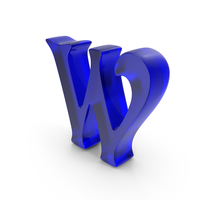 Colored Glass Matte Letter W PNG & PSD Images