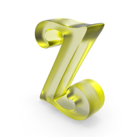 Colored Glass Matte Letter Z PNG & PSD Images