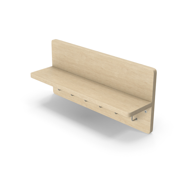 Wooden Key Hanger And Shelf PNG & PSD Images