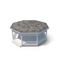 Garden Wooden Gazebo White PNG & PSD Images