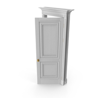 Classic Door Wood White Open FIXED PNG & PSD Images