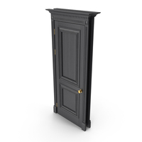 Classic Door Wood Anthracite Gray FIXED PNG & PSD Images