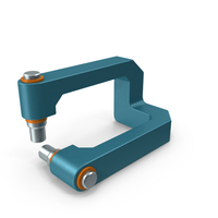SciFi Mechanical Part Blue PNG & PSD Images