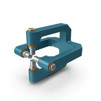 SciFi Mechanical Part Blue PNG & PSD Images