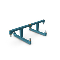 SciFi Mechanical Part Blue PNG & PSD Images