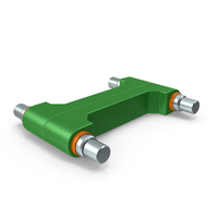 SciFi Mechanical Part Green PNG & PSD Images