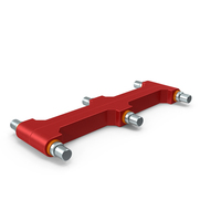 SciFi Mechanical Part Red PNG & PSD Images