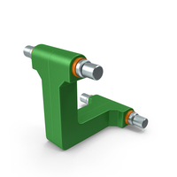 SciFi Mechanical Part Green PNG & PSD Images