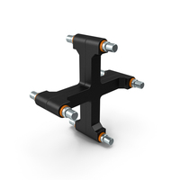 SciFi Mechanical Part Black PNG & PSD Images