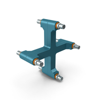 SciFi Mechanical Part Blue PNG & PSD Images