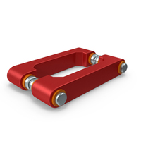 SciFi Mechanical Part Red PNG & PSD Images