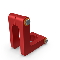 SciFi Mechanical Part Red PNG & PSD Images