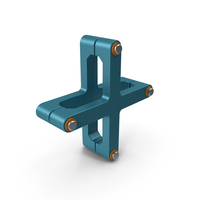 SciFi Mechanical Part Blue PNG & PSD Images