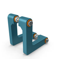SciFi Mechanical Part Blue PNG & PSD Images