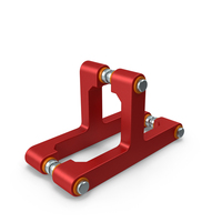 SciFi Mechanical Part Red PNG & PSD Images