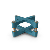 SciFi Mechanical Part Blue PNG & PSD Images