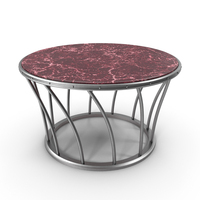 Table Red Marble Silver PNG & PSD Images