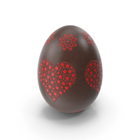 Chocolate Red Hearts Easter Egg PNG & PSD Images