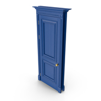Blue Classic Wooden Door PNG & PSD Images