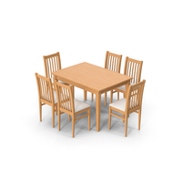 Wooden Table And Chairs PNG & PSD Images