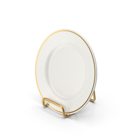 Gold Plate Stand PNG & PSD Images
