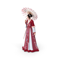 Chinese Traditional Style Woman Walking PNG & PSD Images