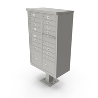Grey Sixteen Door Parcel Cluster Mailbox PNG & PSD Images
