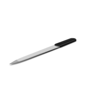 Metallic Nail File With Black Handle PNG & PSD Images