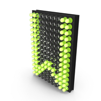 LED Matrix Letter W PNG & PSD Images