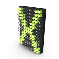 LED Matrix Letter X PNG & PSD Images