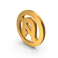 Gold U Turn Prohibited Icon PNG & PSD Images