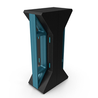 Blue Sci Fi Pillar PNG & PSD Images